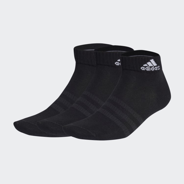 Meias Finas E Leves Adidas Pretas 3 Pares