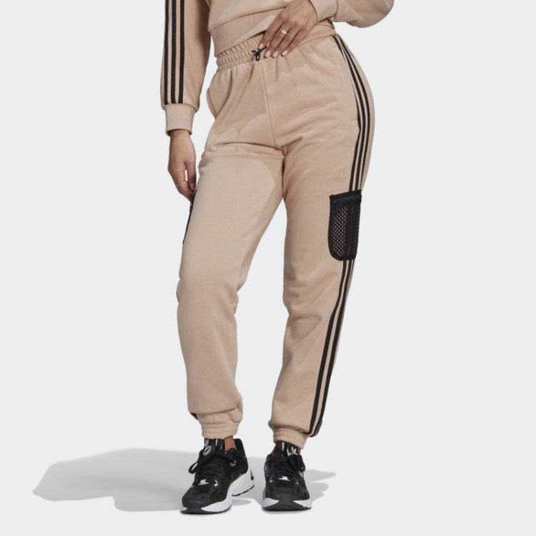 Joggers Adidas Com Bainha Em Pérola Cinza