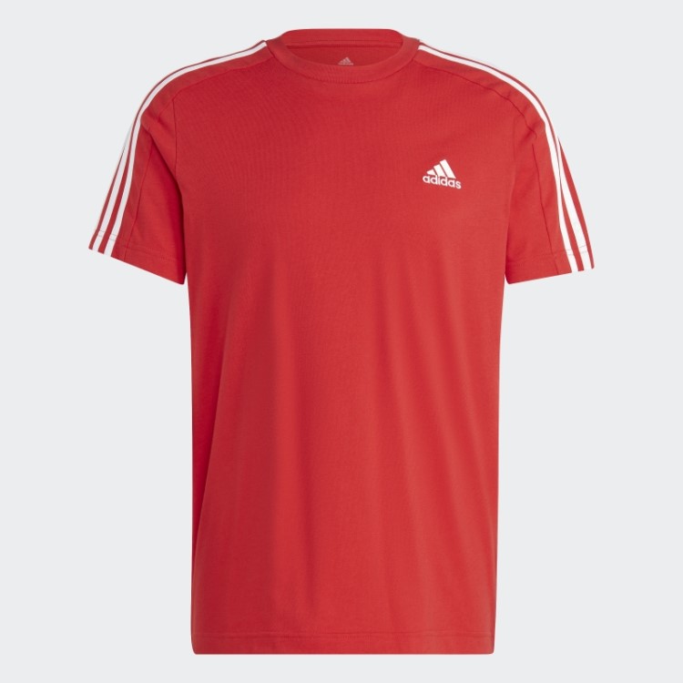 Camiseta Adidas Scarlet Essentials Em Jersey Simples Com As Três Listras