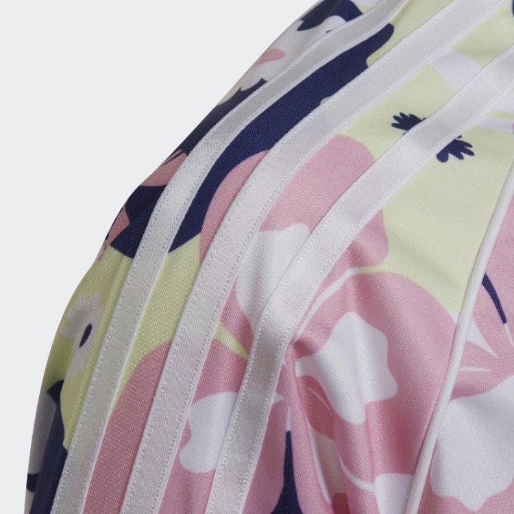 Adidas Allover Com Estampa De Flores Sst Track Top Branco