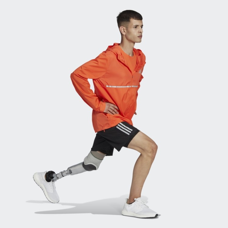 Adidas Laranja Possui A Jaqueta De Corrida
