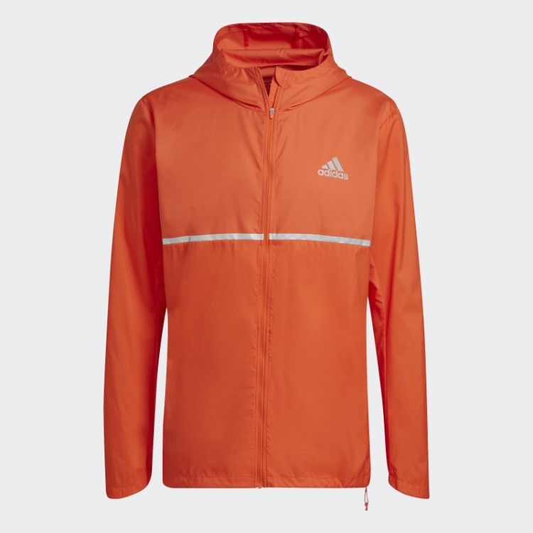 Adidas Laranja Possui A Jaqueta De Corrida