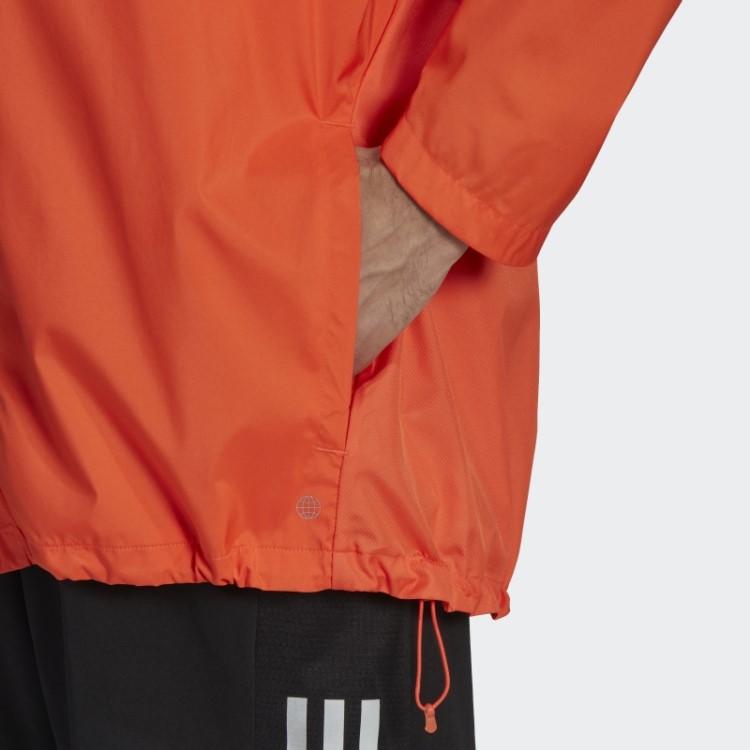 Adidas Laranja Possui A Jaqueta De Corrida
