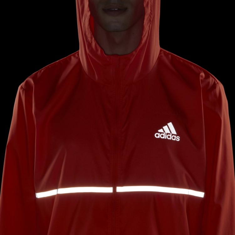 Adidas Laranja Possui A Jaqueta De Corrida