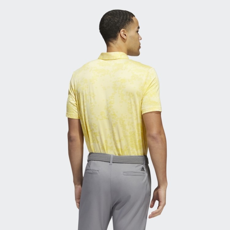 Camisa Polo Jacquard Amarela Adidas
