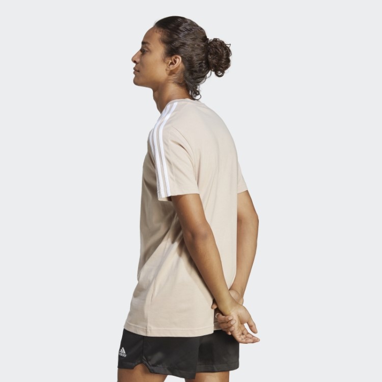 Taupe Adidas Essentials Camiseta Simples Com As Três Listras