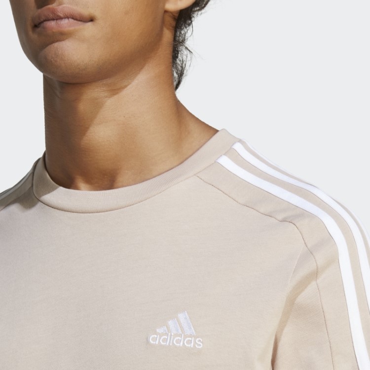 Taupe Adidas Essentials Camiseta Simples Com As Três Listras