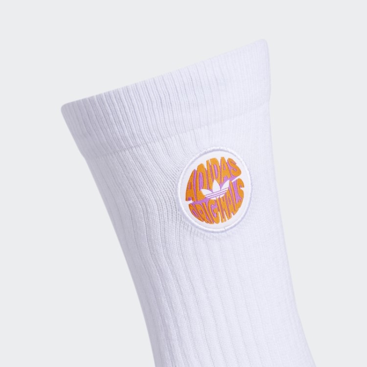 Meias Em Espiral 3 Pares Branco Adidas