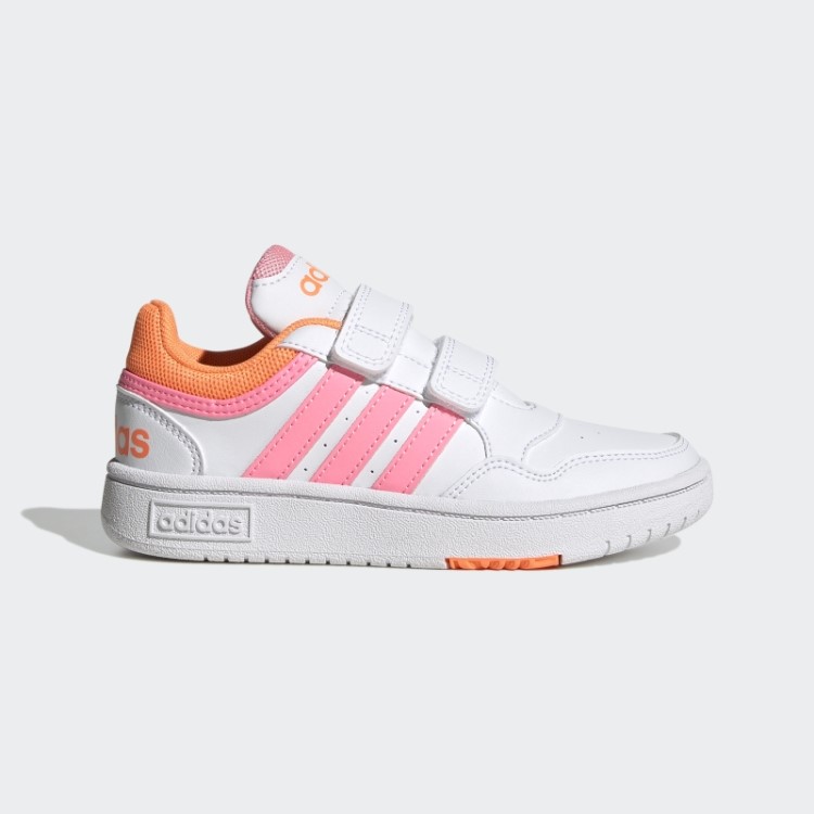 Adidas Hoops Estilo De Vida Tênis De Basquete Com Gancho E Laço Rosa Feixe