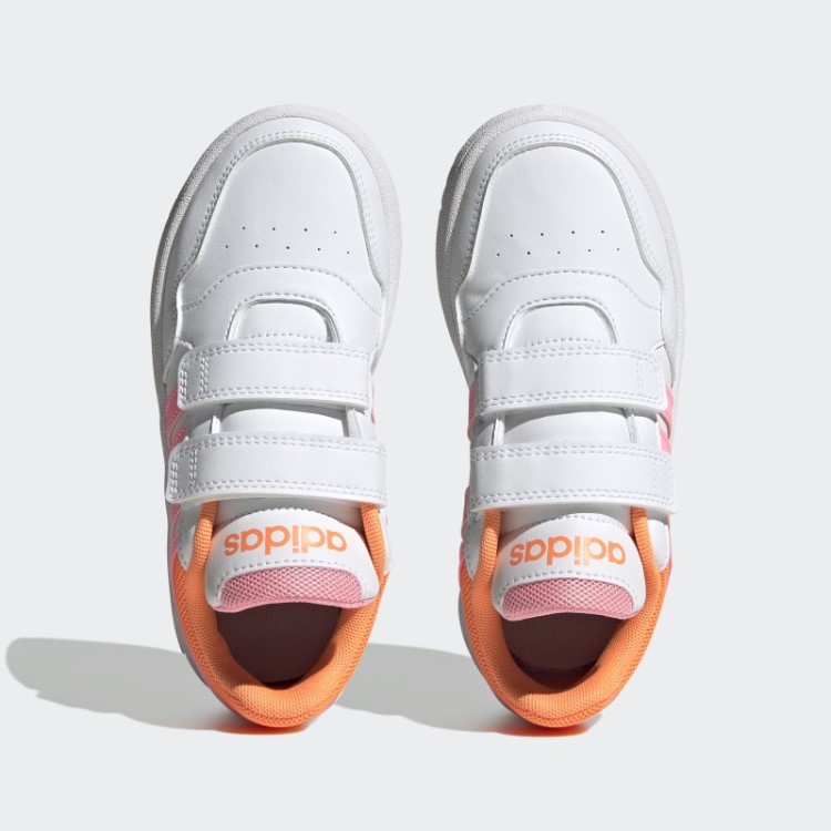 Adidas Hoops Estilo De Vida Tênis De Basquete Com Gancho E Laço Rosa Feixe