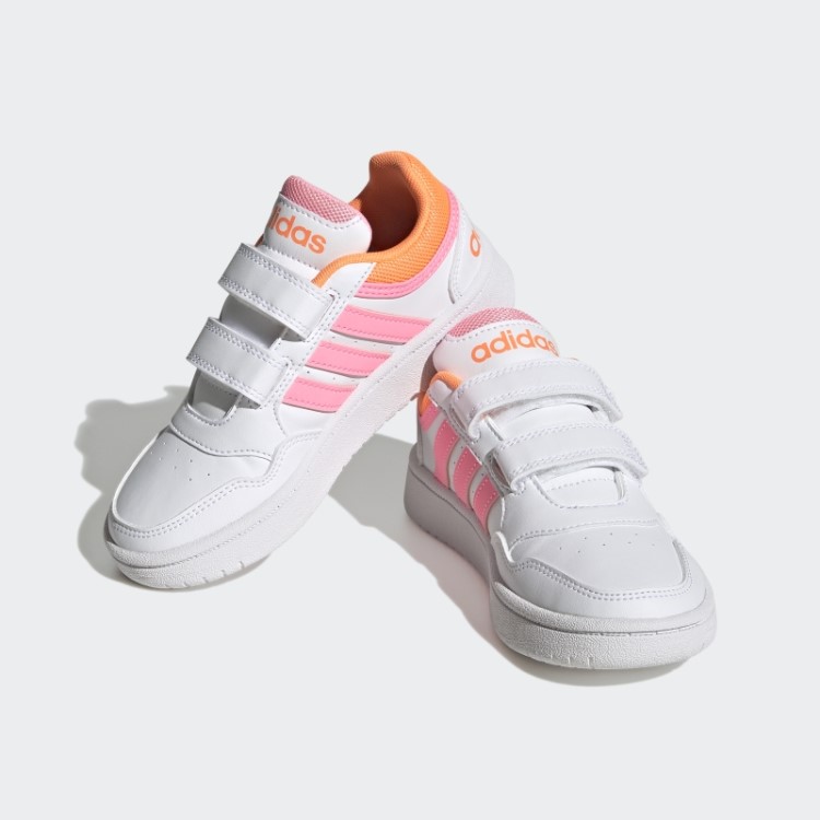 Adidas Hoops Estilo De Vida Tênis De Basquete Com Gancho E Laço Rosa Feixe