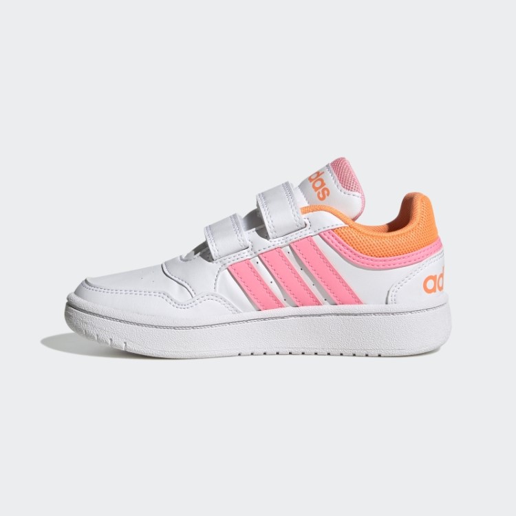 Adidas Hoops Estilo De Vida Tênis De Basquete Com Gancho E Laço Rosa Feixe