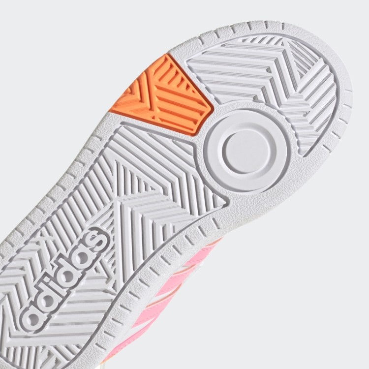 Adidas Hoops Estilo De Vida Tênis De Basquete Com Gancho E Laço Rosa Feixe