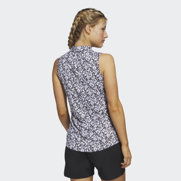 Adidas Camisa Polo De Golfe Sem Mangas Preta Ultimate365