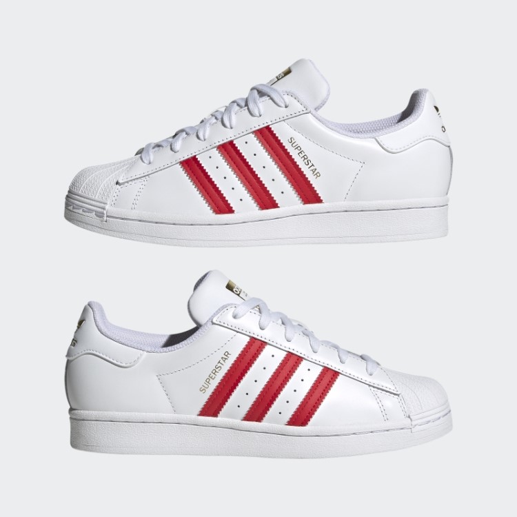 Sapatos Superstar Metálicos Dourados Adidas Moda
