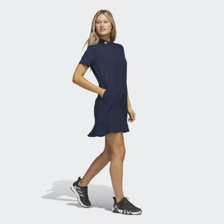Adidas Vestido Babado Azul Marinho