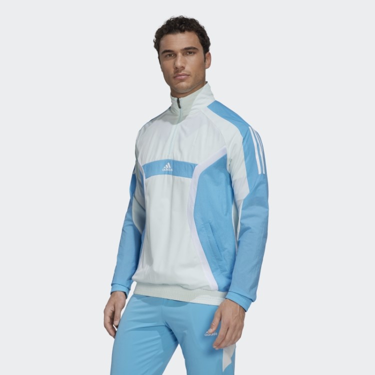 Top Adidas Training Com Fecho De Zíper Ice Mint