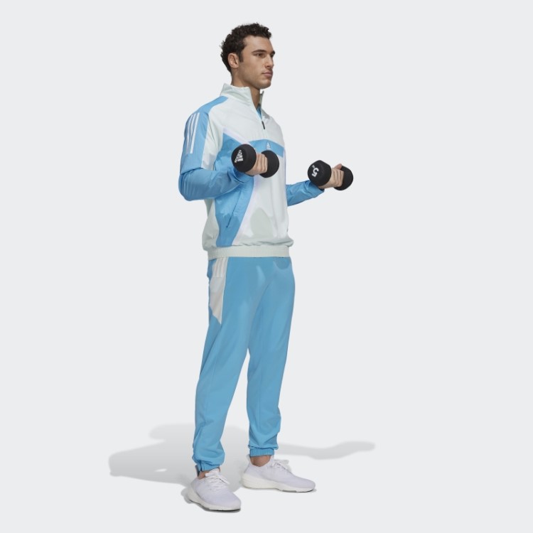 Top Adidas Training Com Fecho De Zíper Ice Mint