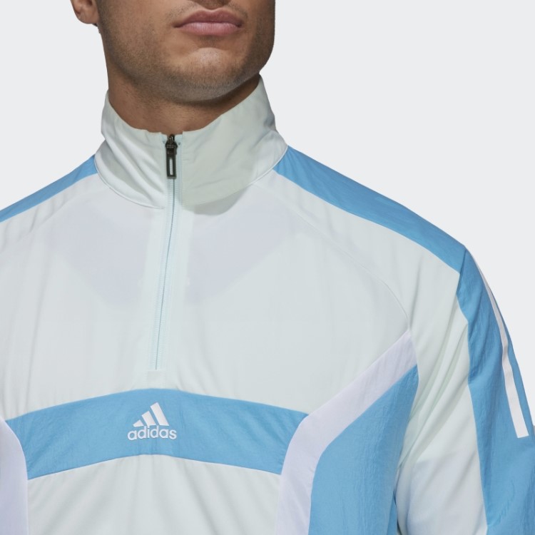 Top Adidas Training Com Fecho De Zíper Ice Mint