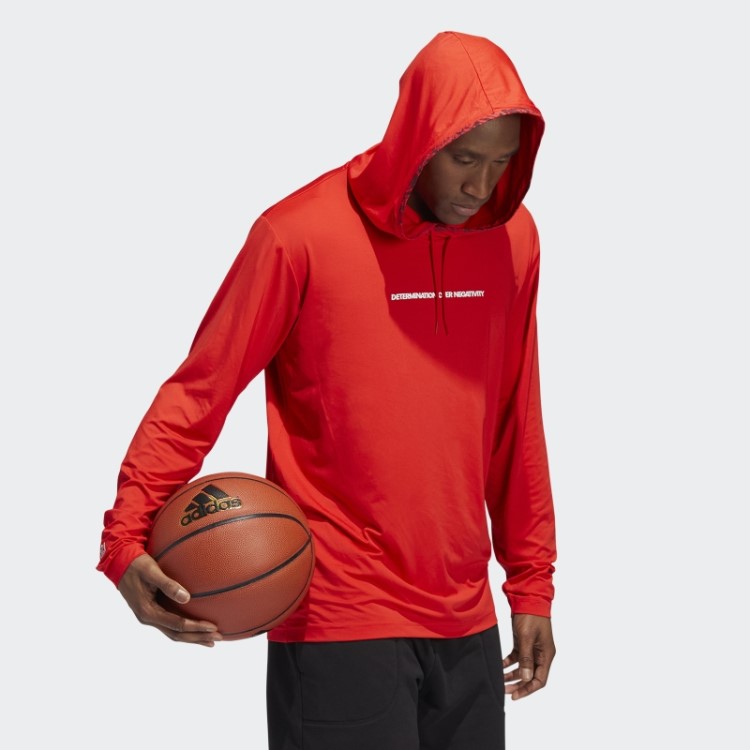 Pulôver Donovan Mitchell Com Capuz Vermelho Adidas