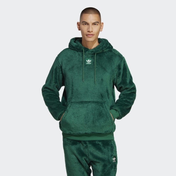 Essentials+ Moletom Fofo De Lã Adidas Verde Escuro