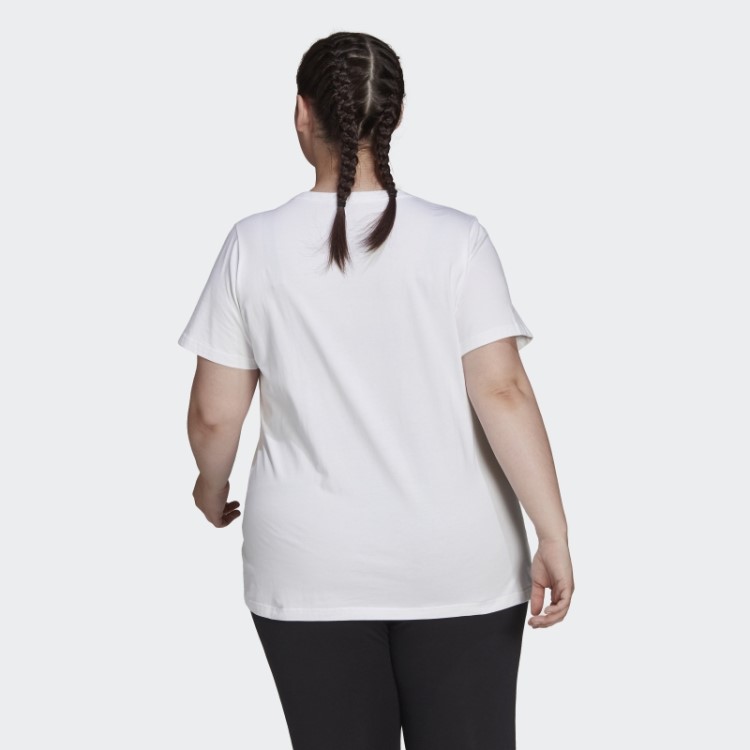 Camiseta Branca Com Logo Adidas Essentials (tamanho Grande)