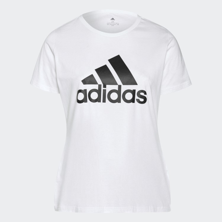 Camiseta Branca Com Logo Adidas Essentials (tamanho Grande)