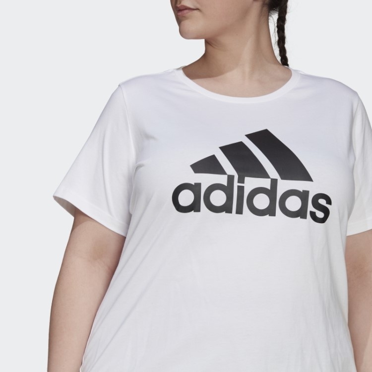 Camiseta Branca Com Logo Adidas Essentials (tamanho Grande)
