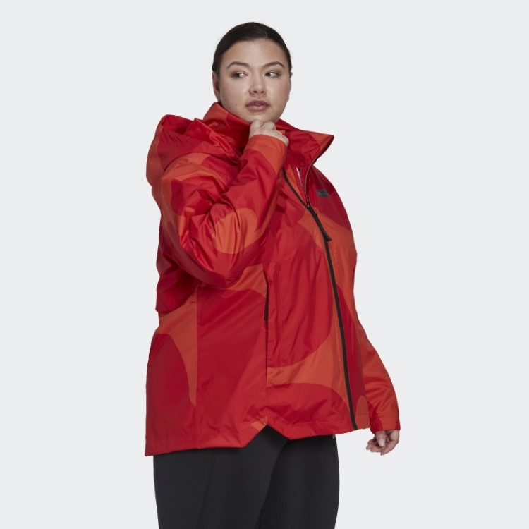 Jaqueta Marimekko Traveer Rain.rdy (tamanho Grande) Adidas Laranja