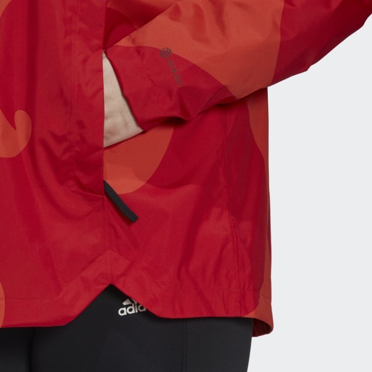 Jaqueta Marimekko Traveer Rain.rdy (tamanho Grande) Adidas Laranja