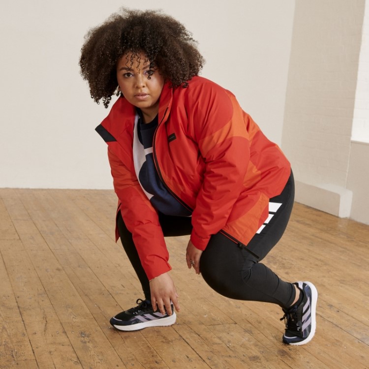 Jaqueta Marimekko Traveer Rain.rdy (tamanho Grande) Adidas Laranja