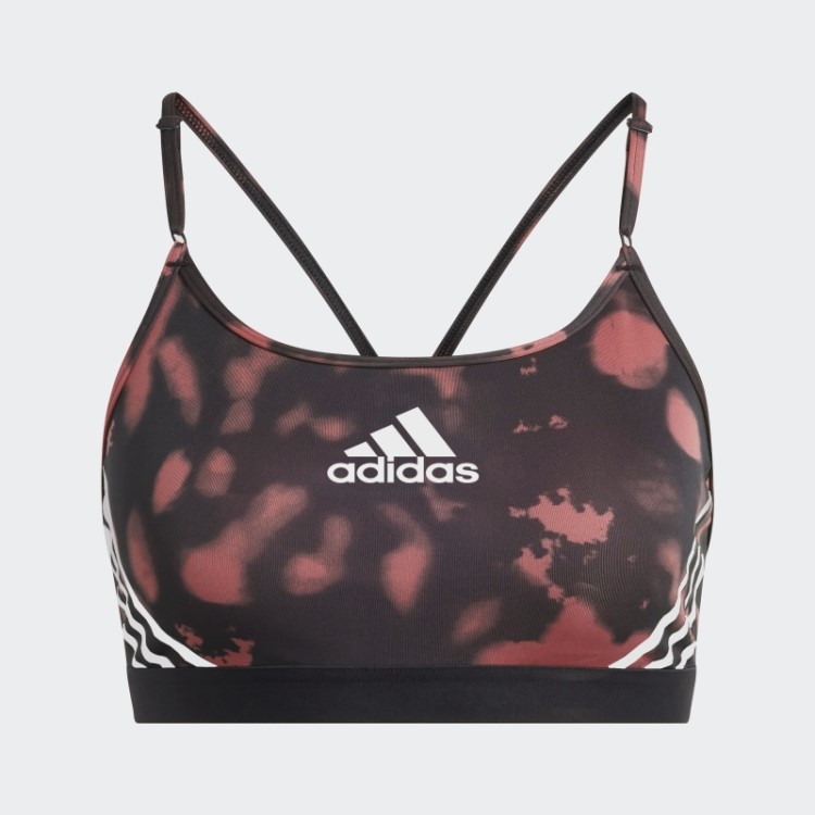 Sutiã Estampado Hyperglam Aeroreact Light-support Adidas Vermelho