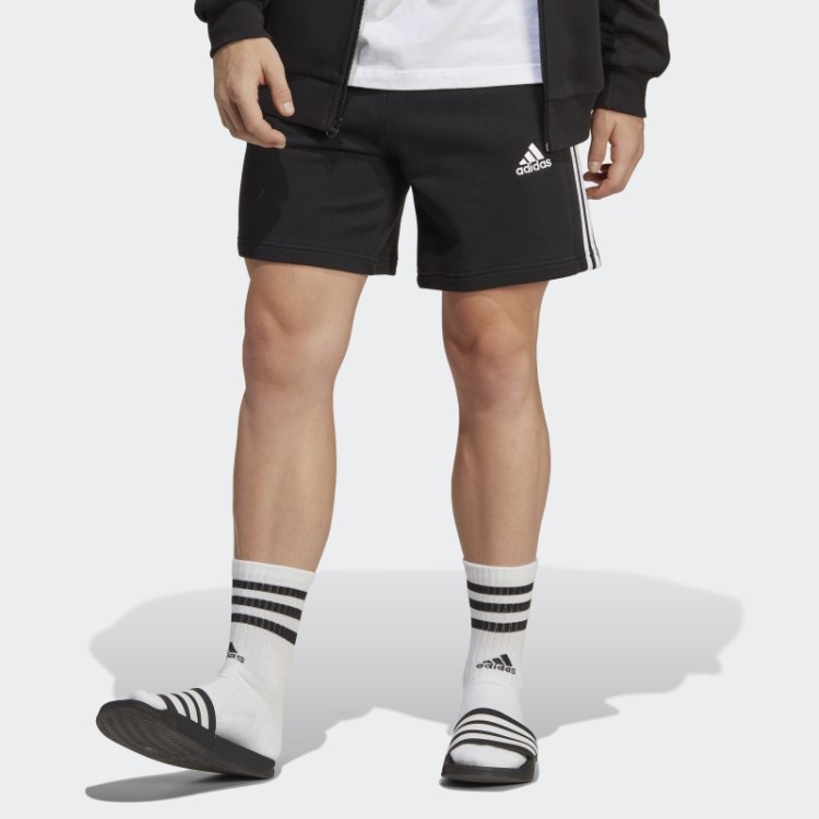 Shorts Essentials French Terry Com As Três Listras Preto Adidas