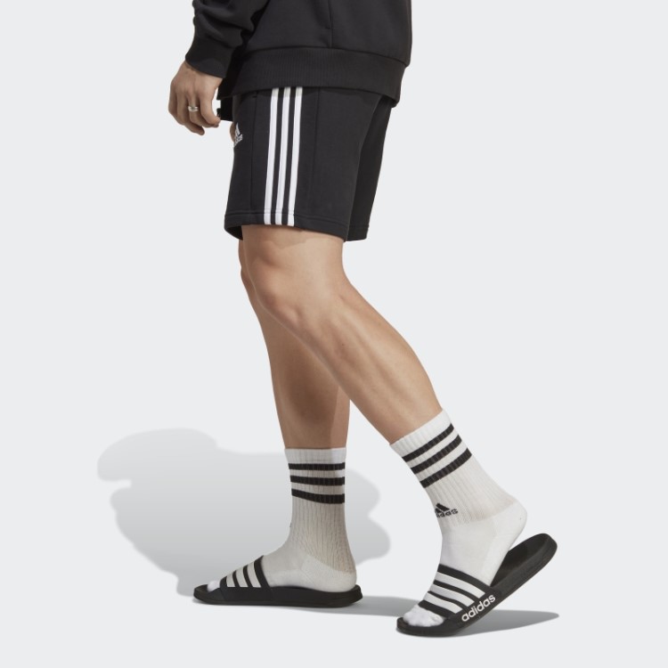 Shorts French Terry Com As Três Listras Pretos Essentials Adidas