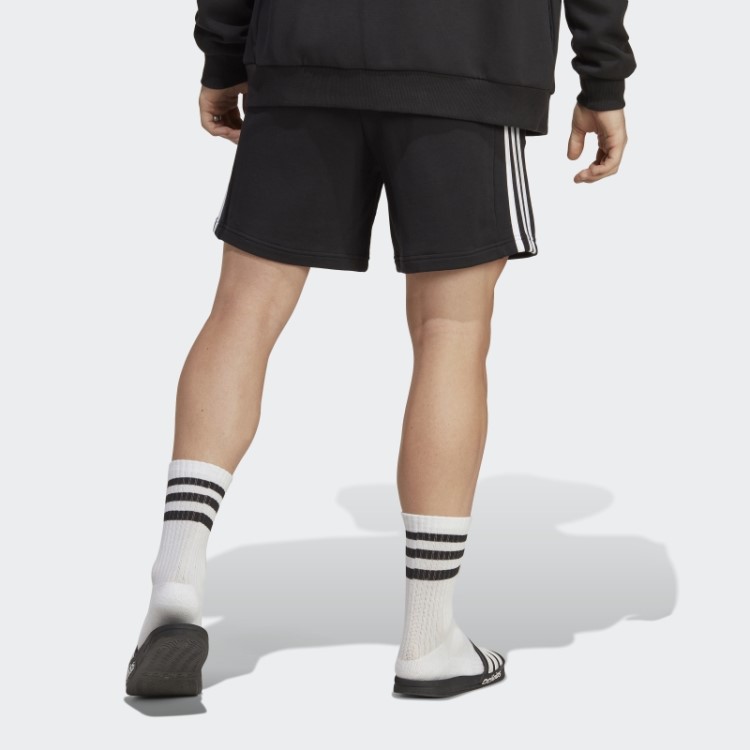 Shorts French Terry Com As Três Listras Pretos Essentials Adidas