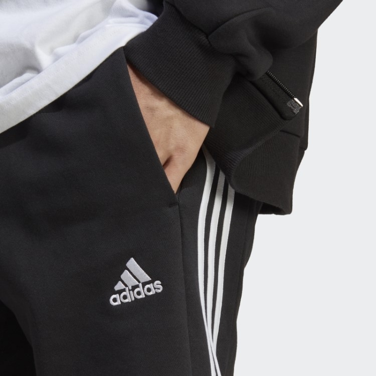 Shorts French Terry Com As Três Listras Pretos Essentials Adidas