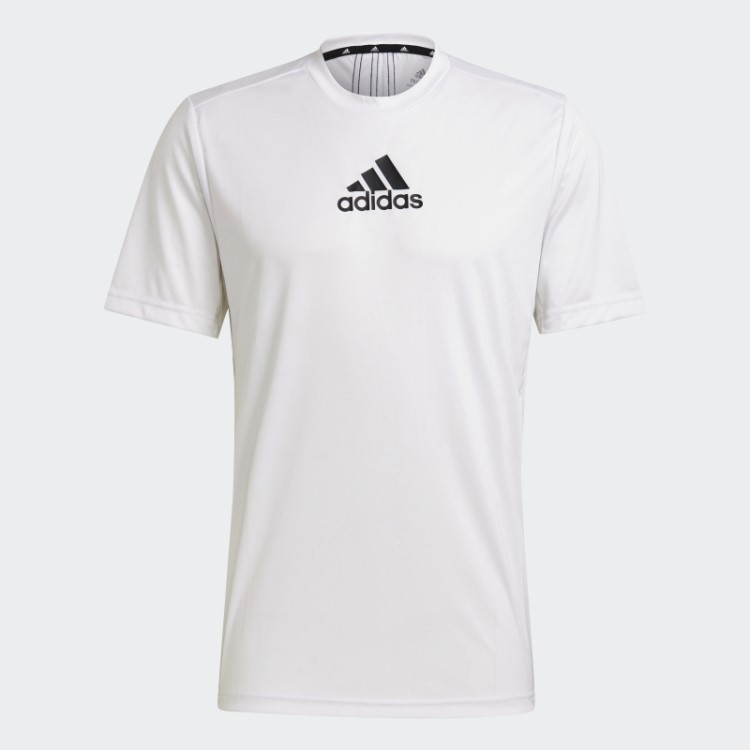 Camiseta Branca Com As Três Listras Projetada Para Mover Adidas