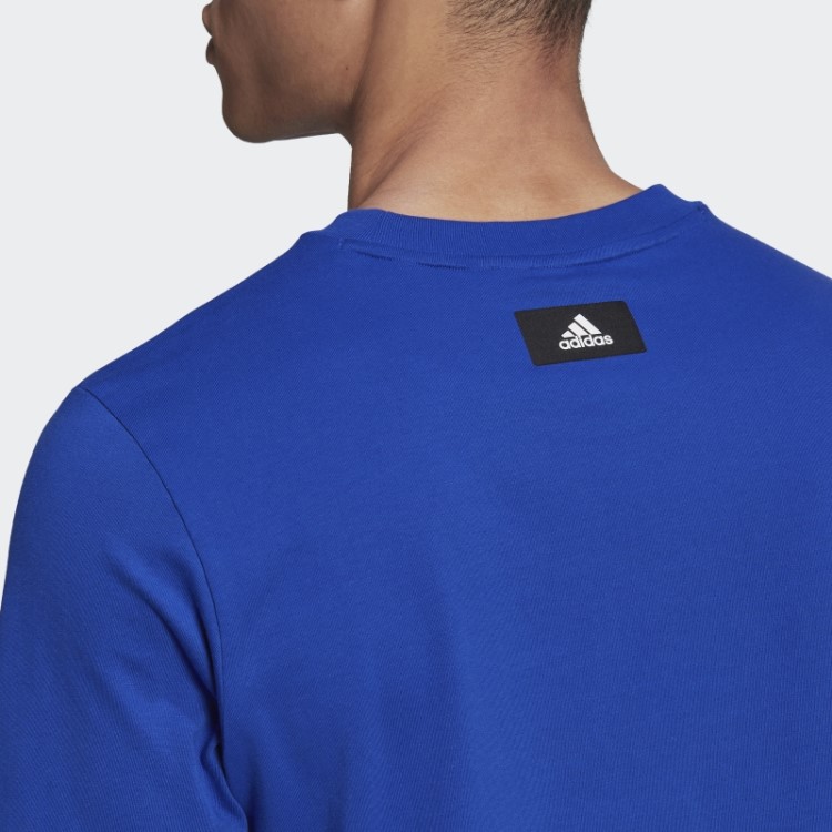 Camiseta Com Logotipo Future Icons Azul Royal Adidas
