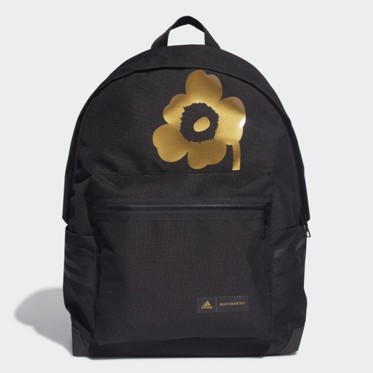 Marimekko Unikko Mochila Clássica Com Estampa De Flores Preta Adidas