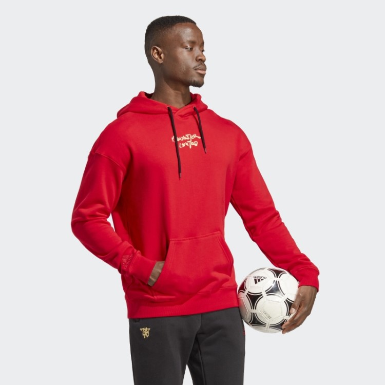 Adidas Manchester United Chines Story Moletom Com Capuz Escarlate