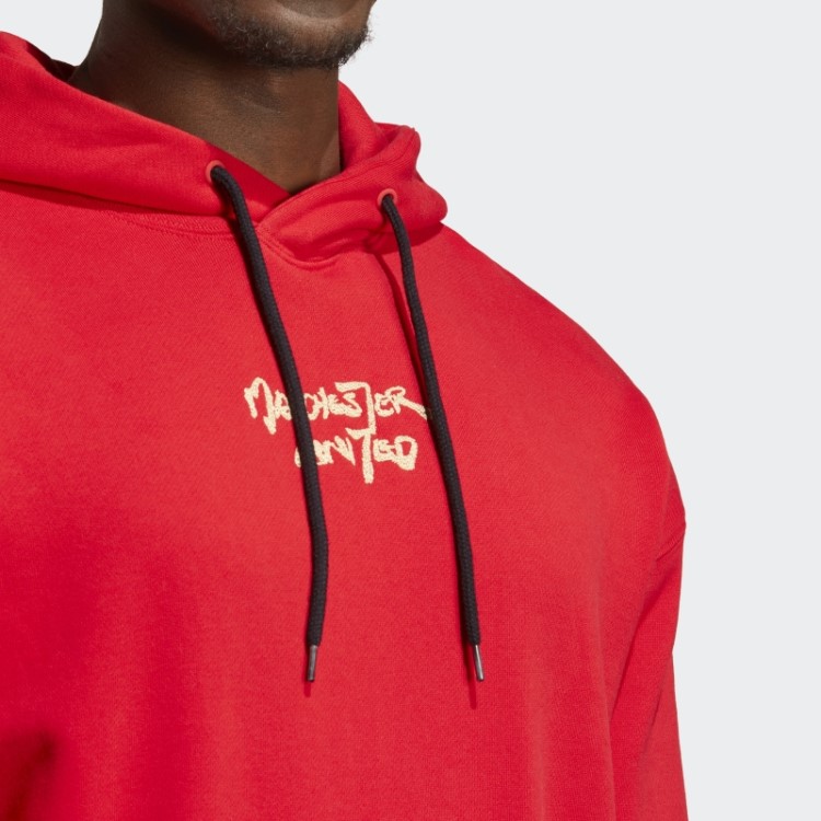 Adidas Manchester United Chines Story Moletom Com Capuz Escarlate