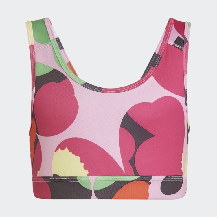 Rosa Gelo Quente Adidas X Marimekko Acredita Neste Sutiã Aeroready Training Com Estampa Floral