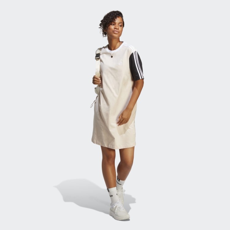 Quartzo Essentials Vestido Com As Três Listras Em Jersey Simples Para Namorado Adidas