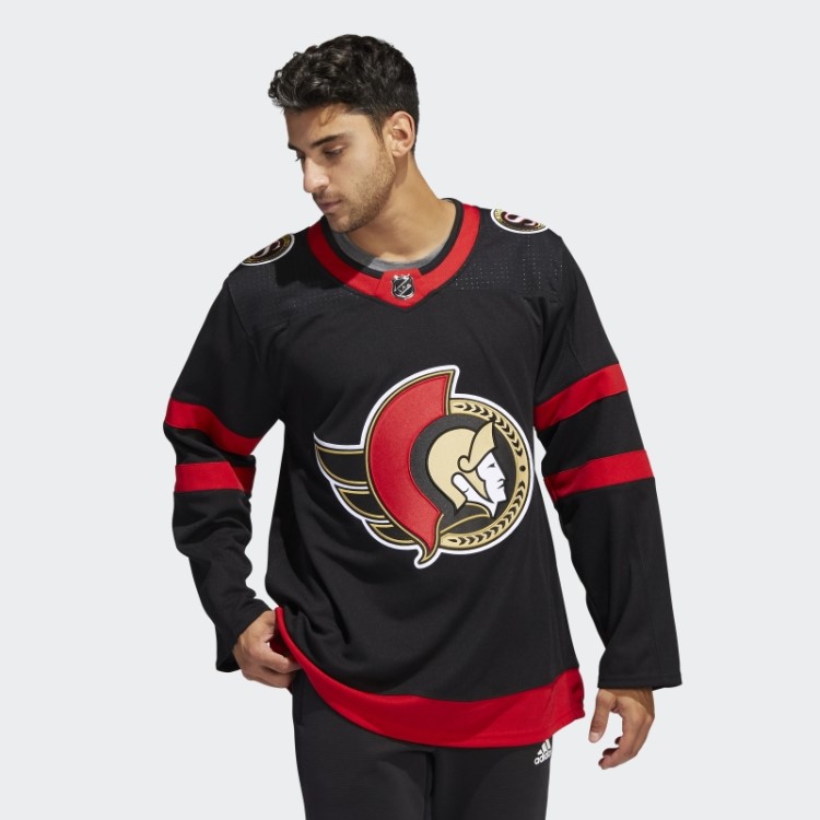 Black Senators Home Autentic Jersey Adidas