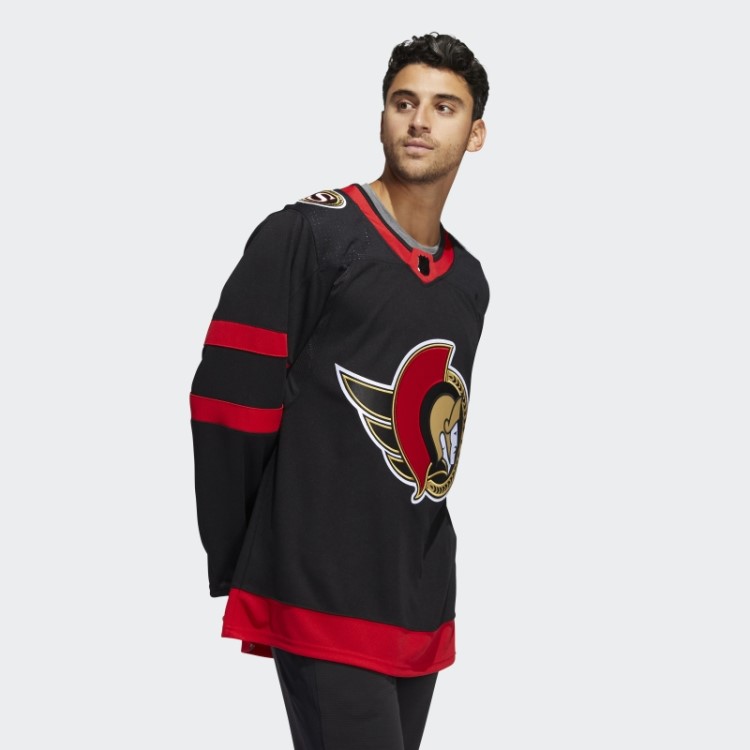 Black Senators Home Autentic Jersey Adidas