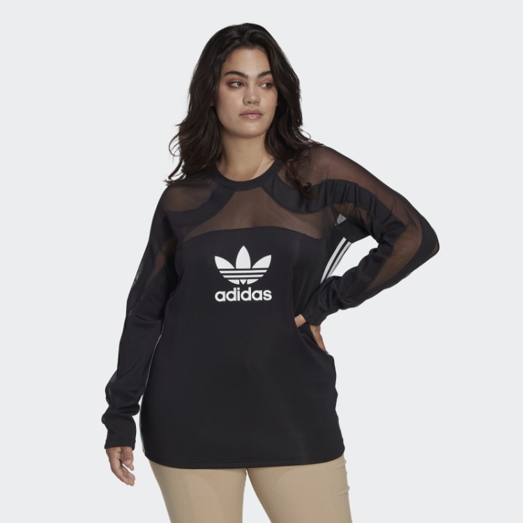 Top De Malha Adidas Preto Central (tamanho Grande)