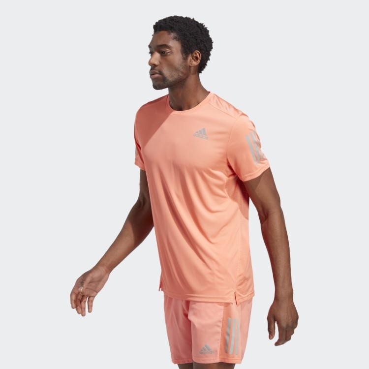 Possui A Camiseta Run Coral Adidas