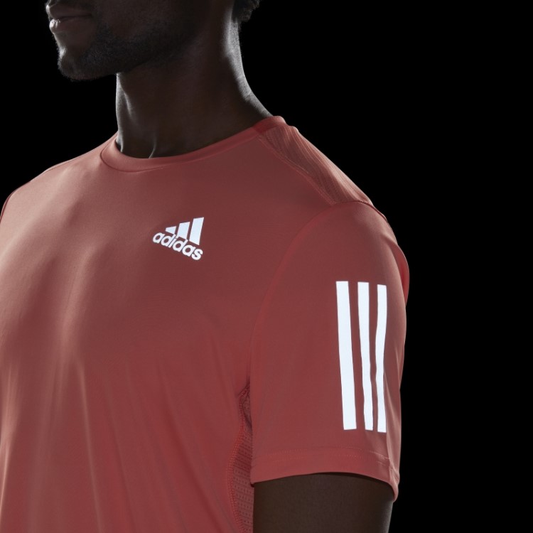 Possui A Camiseta Run Coral Adidas