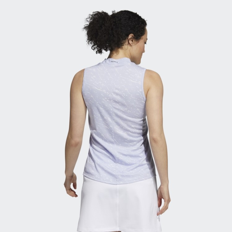 Adidas Camisa Polo Sem Manga Jacquard Primeblue Tom Violeta