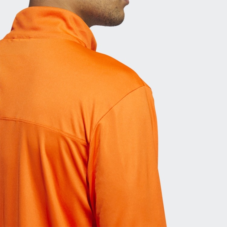 Sob As Luzes Blusa De Malha Manga Longa Com Zíper 1/4 Adidas Laranja